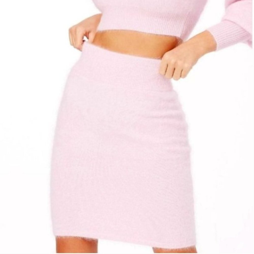 MIMII London Women's Rabbit Hair Blend Pencil Skirt - M